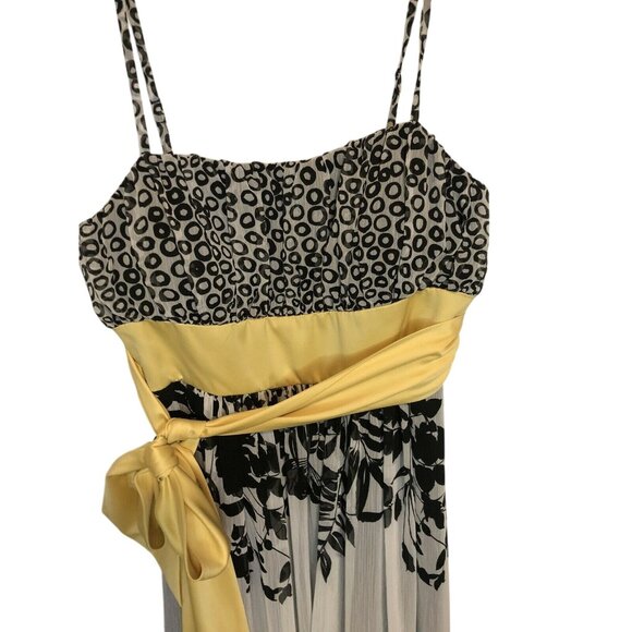 Max & Cleo Womens Size 6 Combination Print Empire Chiffon Dress - Picture 2 of 5